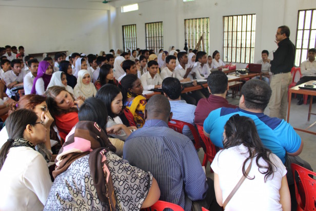 Opens popup gallery with Observing a gender rights and the law training at City College in Cox's Bazaar.